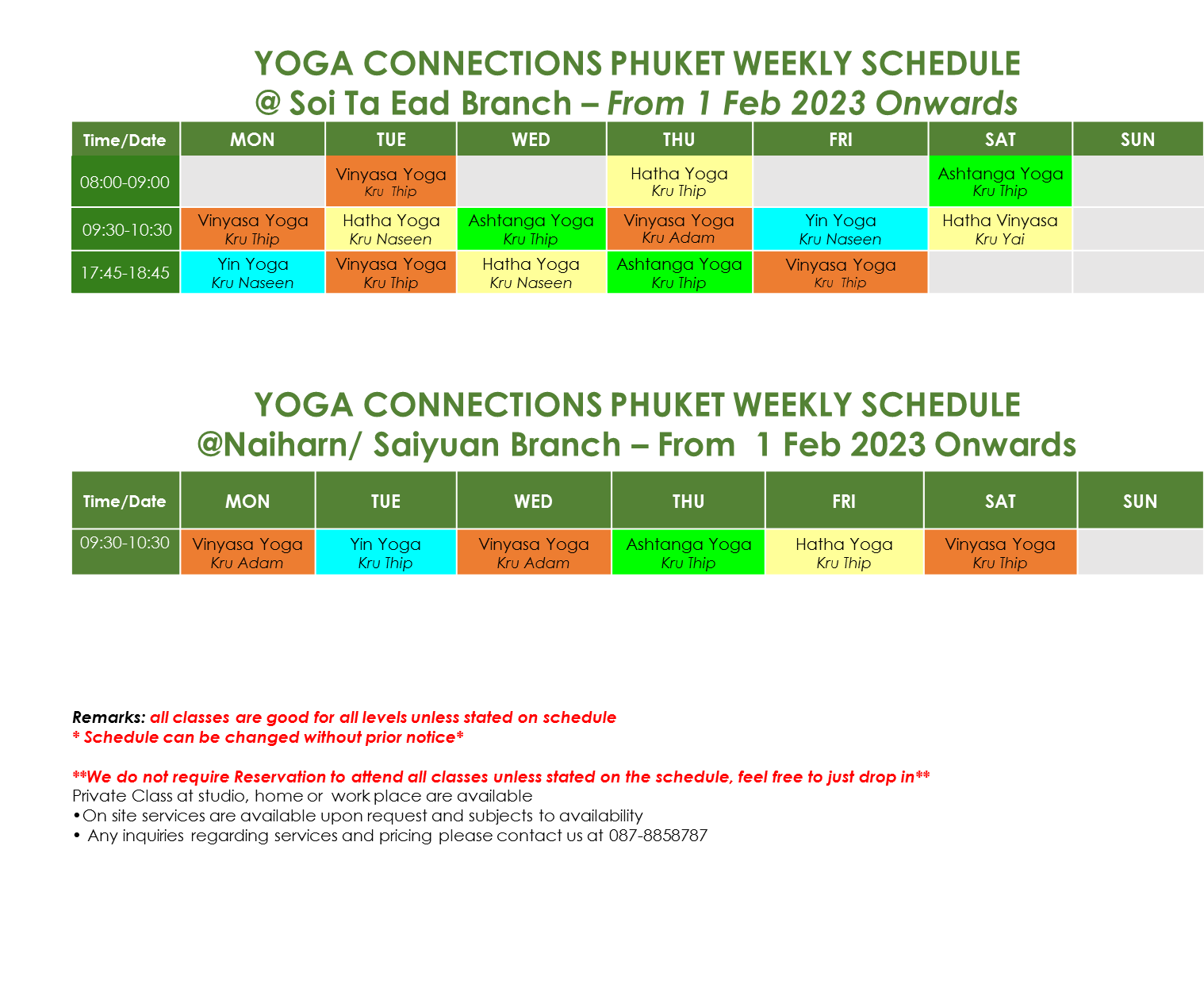 Yoga Connections Phuket, Pricing & Schedule Yoga Connections Phuket